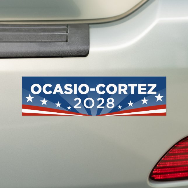 Alexandria Ocasio-Cortez AOC 2028 Bildekal (På Bil)