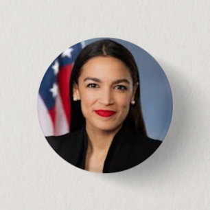 Alexandria Ocasio Cortez AOC Button Knapp