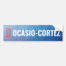 Alexandria Ocasio-Cortez Blå Geometrisk