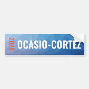 Alexandria Ocasio-Cortez Blå Geometrisk Bildekal