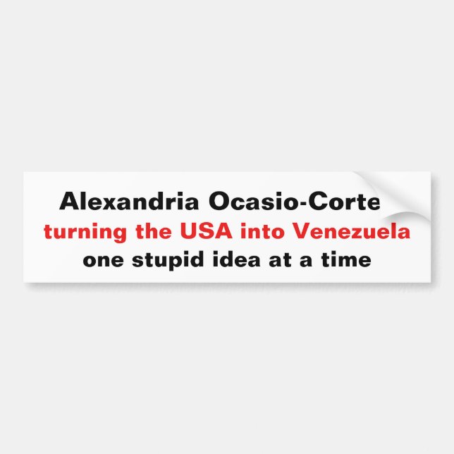 Alexandria Ocasio-Cortez dumma idéer Bildekal (Framsidan)