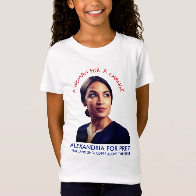 Alexandria Ocasio Cortez för Prez T Shirt (Framsida)