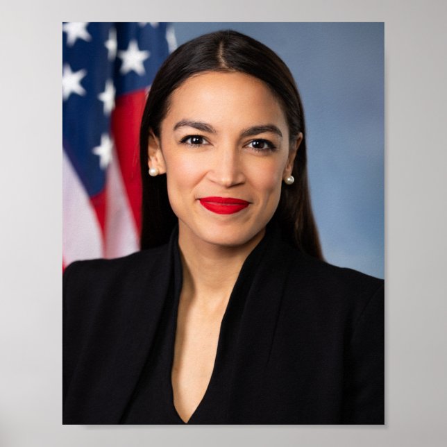Alexandria Ocasio Cortez Porträtt Poster (Framsidan)