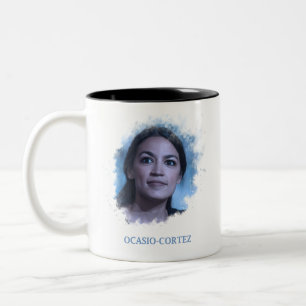 Alexandria Ocasio-Cortez - röka designen Två-Tonad Mugg