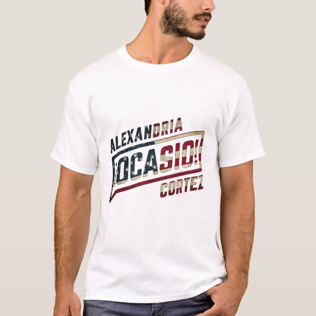 Alexandria Ocasio-Cortez T Shirt (Framsida)