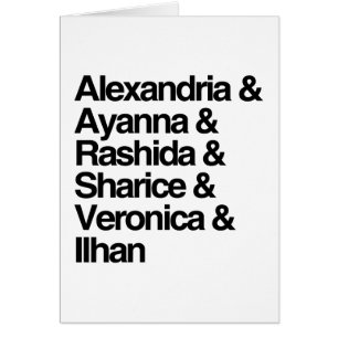 Alexandria och Ayanna och Rashida och Ilhan Hälsningskort