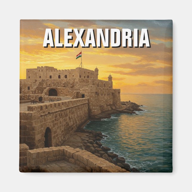 Alexandria Qaitbay Citadel Travel Magnet (Framsidan)