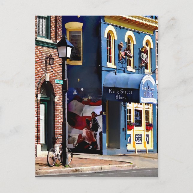 Alexandria VA - Bicycle Parked on N Saint Joseph S Vykort (Framsida)