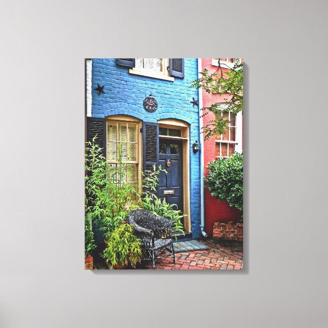 Alexandria VA - Byggnad med brandmärke Canvastryck (Framsida)