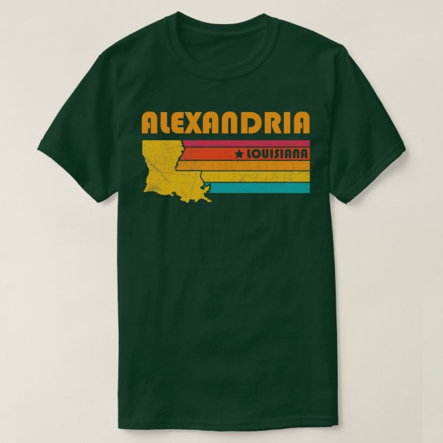 Alexandria Vintage Distress Souvenir T Shirt (Design framsida)