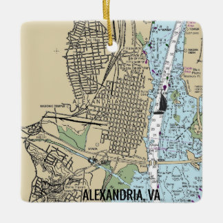 Alexandria Virginia Chart Julgransprydnad Keramik