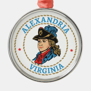 Alexandria Virginia Colonial Julgransprydnad Metall
