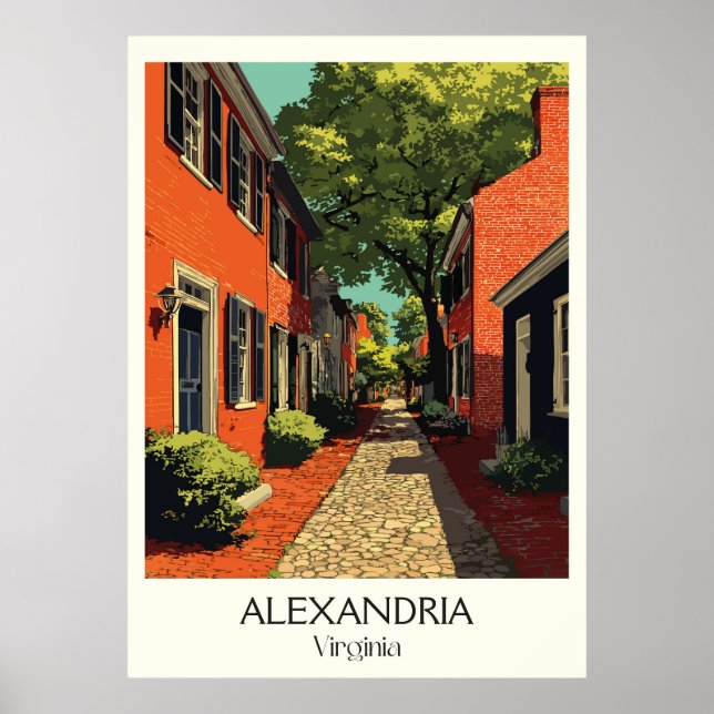 Alexandria Virginia Gamla Stan Gata Poster (Framsidan)