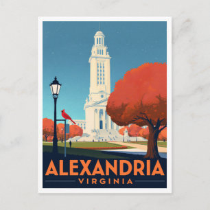 Alexandria Virginia Masonic Monumental Konst Vykort