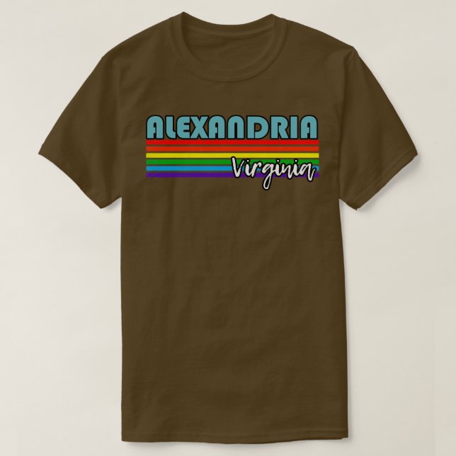 Alexandria Virginia Pride Alexandria LGBT Gift LG T Shirt (Design framsida)
