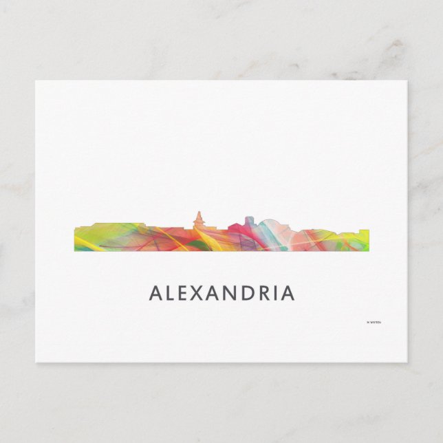 ALEXANDRIA VIRGINIA SKYLINE BW1 - VYKORT (Framsida)