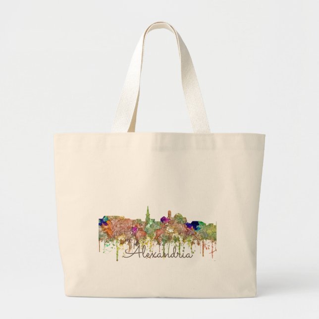 Alexandria, Virginia Skyline - Tote bags Jumbo Tygkasse (Framsidan)