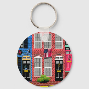 Alexandria Virginia Townhouses Nyckelring