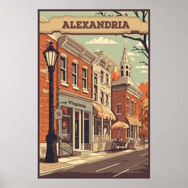 Alexandria, Virginia, USA, Travel Poster (Framsidan)