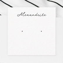 Alexandrit örhänge smycken display-kort