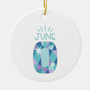 Alexandrite Birthstone Julgransprydnad Keramik