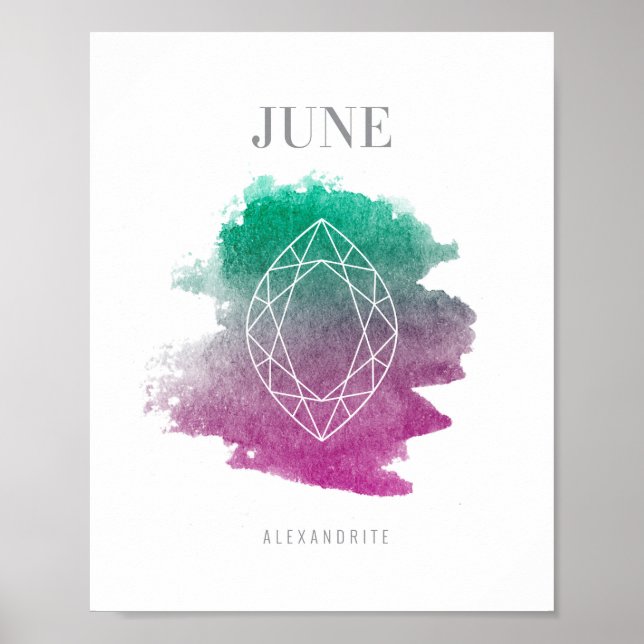Alexandrite Birthstone Poster (Framsidan)