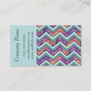 Alexandrite Chevron Zig Zag Mönster Affärskort Visitkort