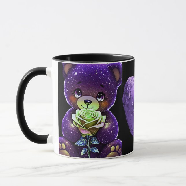 AlexDizaine Enchanted Purple Bears Coffee Mug  Mugg (Vänster)
