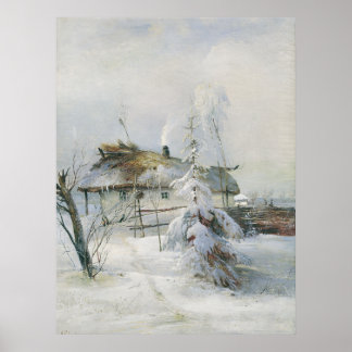 Alexei Savrasov Winter 1873 Large Print på Canvas Poster
