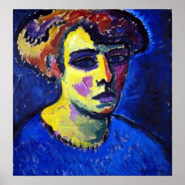 Alexej von Jawlensky Frauenkopf (chef för en kvinn Poster (Framsidan)