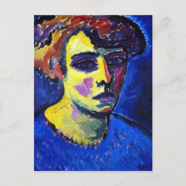 Alexej von Jawlensky Frauenkopf (chef för en kvinn Vykort (Framsida)
