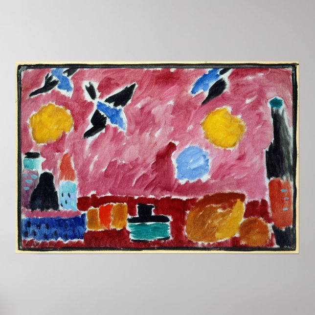 Alexej von Jawlensky still Life with Flaska, Bread Poster (Framsidan)