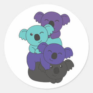 Alexigender Flagga Gander Pride Lgbtq Koala Classi Runt Klistermärke