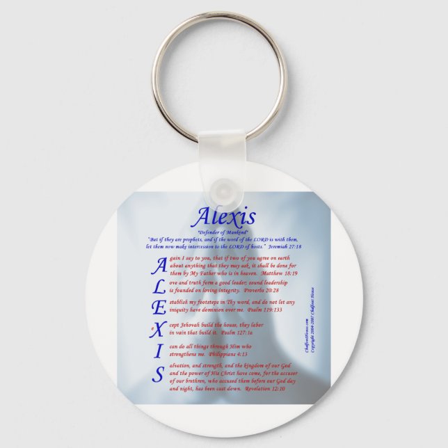 Alexis Acrostic Nyckelring (Framsida)