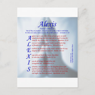 Alexis Acrostic Vykort