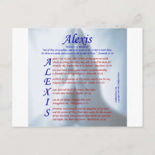 Alexis Acrostic Vykort