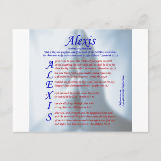 Alexis Acrostic Vykort