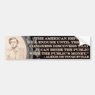 Alexis de Tocqueville Citering: Amerika livstid Bildekal