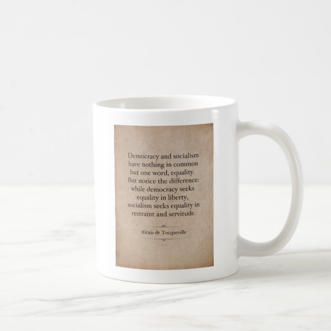 Alexis de Tocqueville Quote Kaffemugg (Höger)