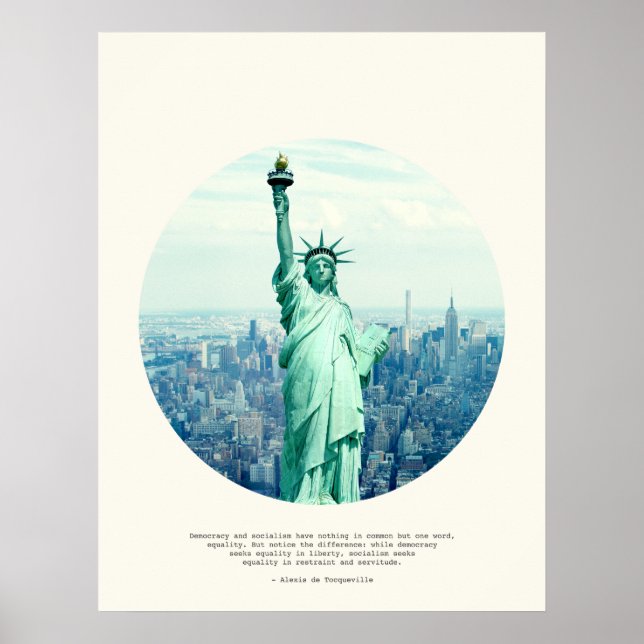 Alexis de Tocqueville Quote Poster (Framsidan)