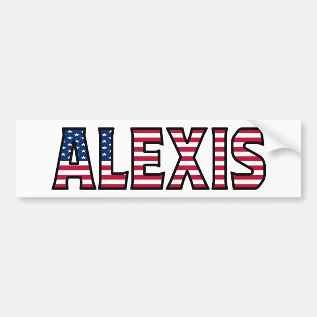 Alexis Namn Vorname USA Aufkleber Sticker Auto Bildekal (Framsidan)