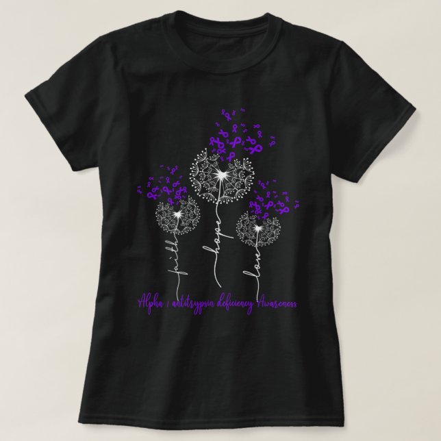Alfa 1 Medvetenhet om brister i antitrypsin T Shirt (Design framsida)