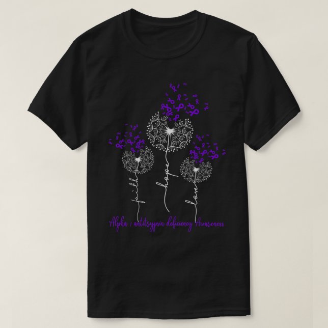 Alfa 1 Medvetenhet om brister i antitrypsin T Shirt (Design framsida)