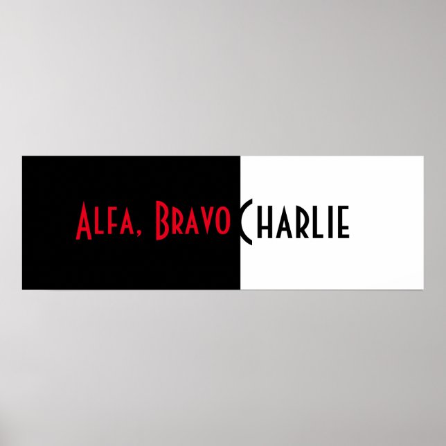 Alfa, Bravo Charlie Poster (Framsidan)