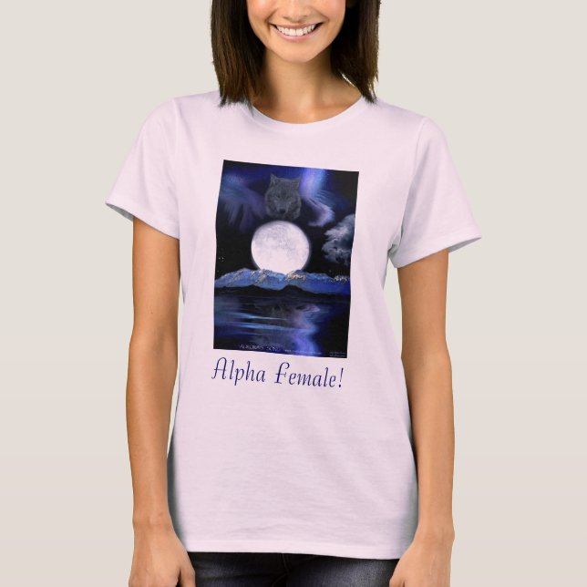 "Alfa Female! V’ Toppar & Hoodies Tee (Framsida)