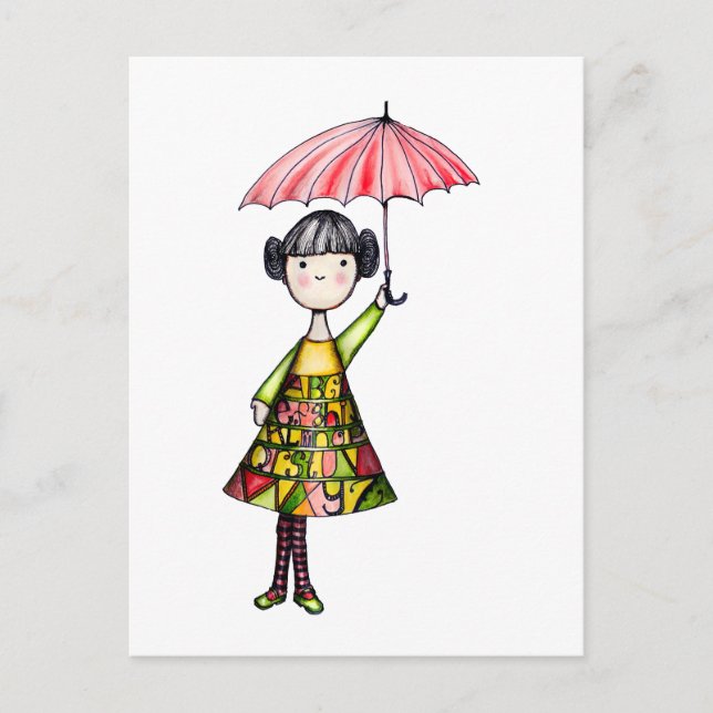 Alfa-flicka Vykort (Framsida)