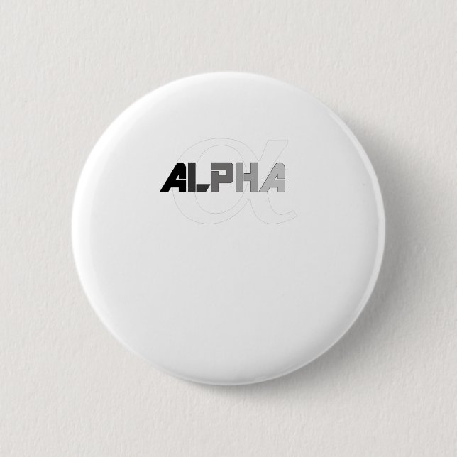 Alfa greek alfabet brev knapp (Framsida)