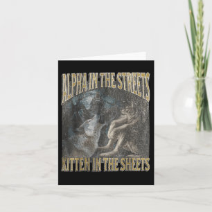 Alfa i Streets Kitten Funny Werevargs Varg Kort