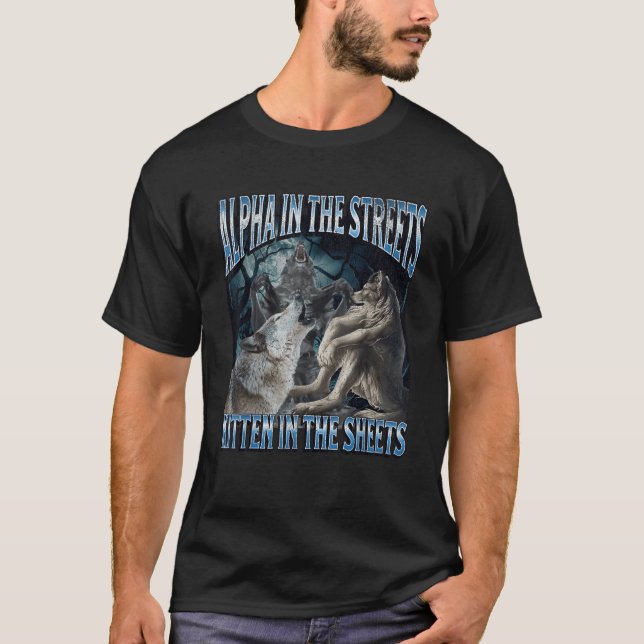 Alfa i Streets Kitten Funny Werevargs Varg T Shirt (Framsida)