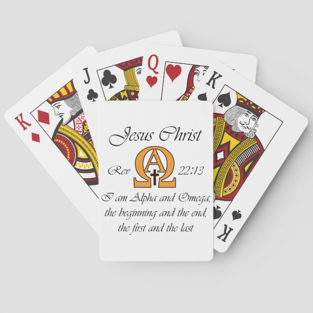 Alfa och Omega Casinokort (Baksidan)
